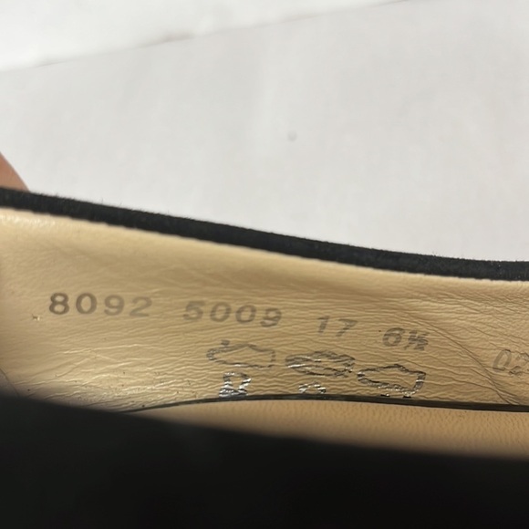 Hogl Black Suede Fuzzy Bow Tie Pump High Heels Party Date Night Evening Wear 6.5 - Picture 7 of 10